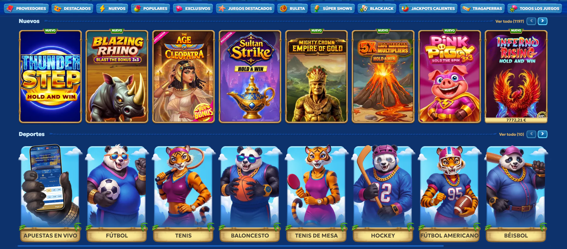 Pandido Casino Página principal